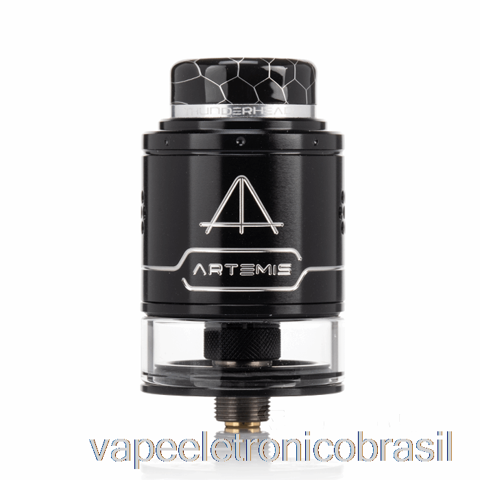 Vape Recarregável Thunderhead Creations Artemis V1.5 24mm Bf Rdta Prata Preto